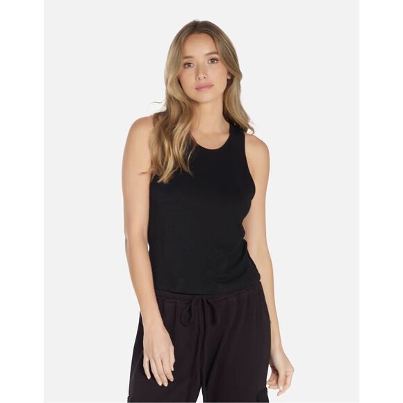 🐿️ NWT Michael Lauren x Revolve Wylder Tank In Black Size Small - Picture 1 of 8